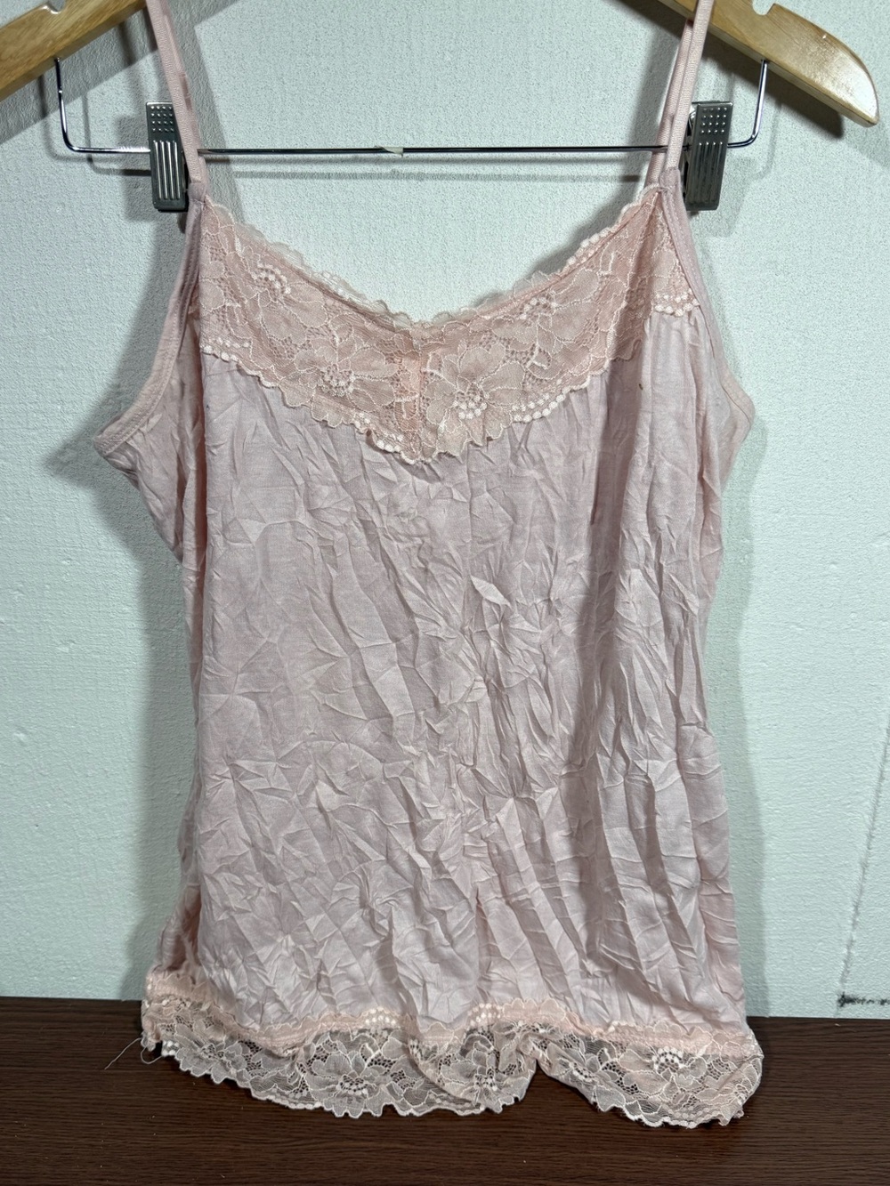 Maurices Y2K Spaghetti Strap Lace Cami Sz Large